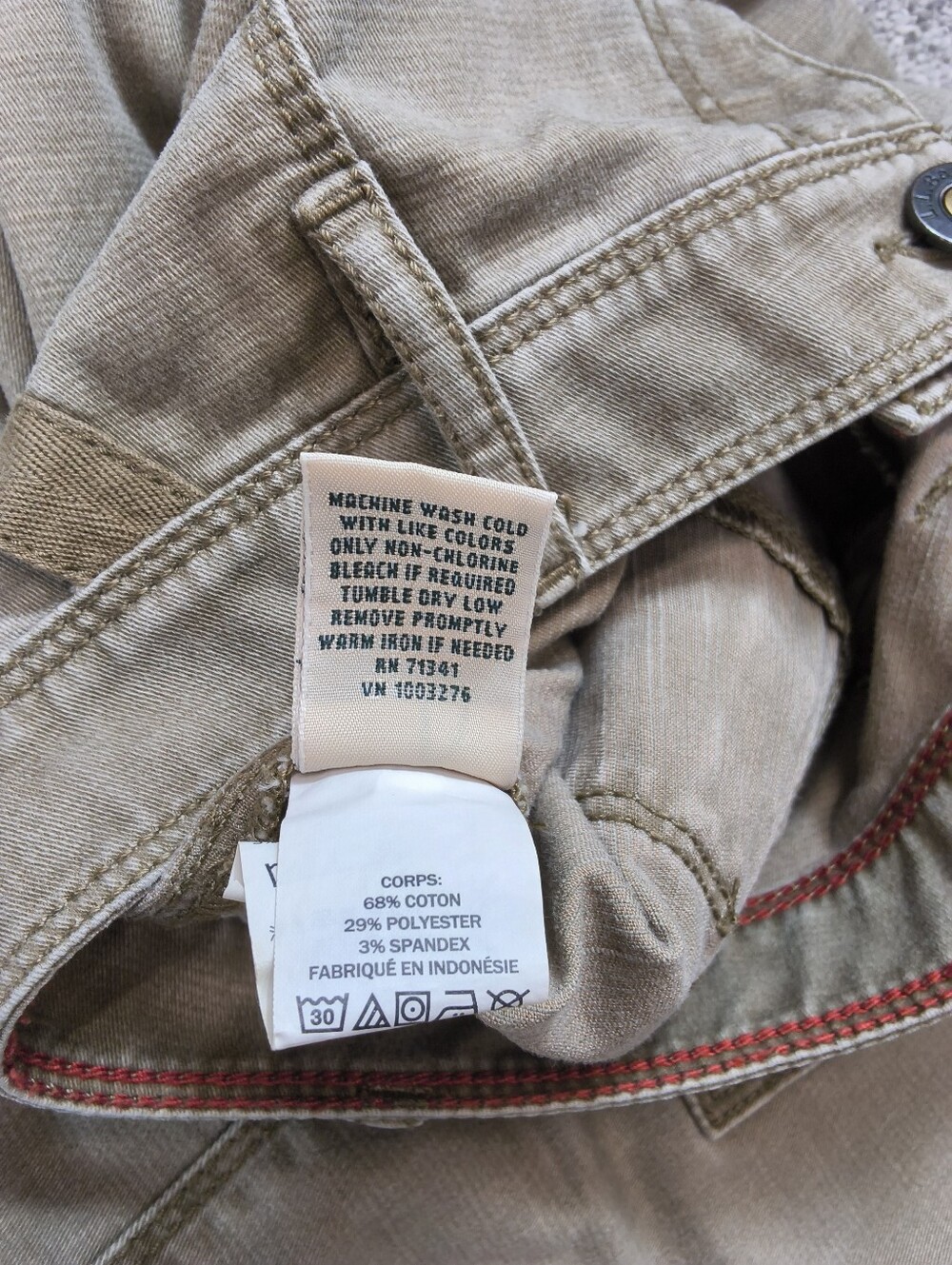 L.L. Bean Roll Tab Women's Jeans Khaki Hiking Outdoors - Picture 5 of 6